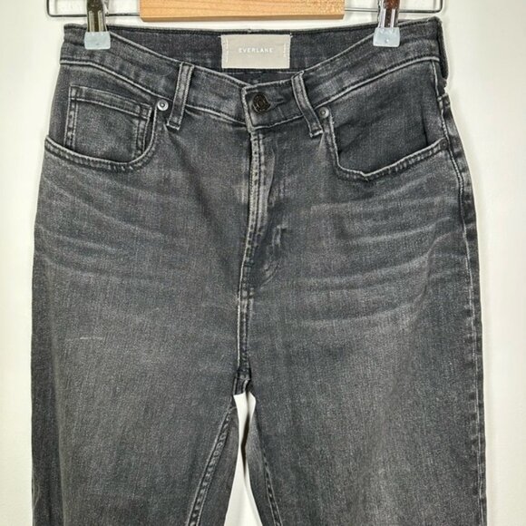 Everlane Washed Black Slim Straight Leg Jeans Size 26 - Picture 4 of 9